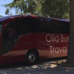 Nuevo autocar aparcado, de la empresa de autocares Olid Bus Travel en Valladolid